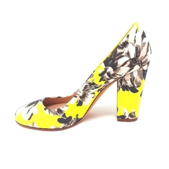 J. Crew D'Orsay Lemon Floral Pumps 7 Limited Edition - Picture 3 of 6